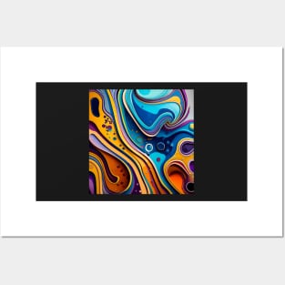 Abstract fluid art Posters and Art